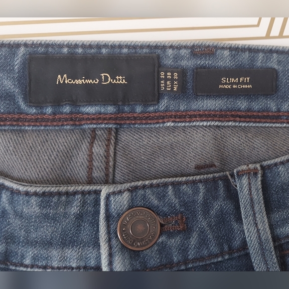 Massimo Dutti Women's Slim Fit Blue Jeans - Picture 5 of 8